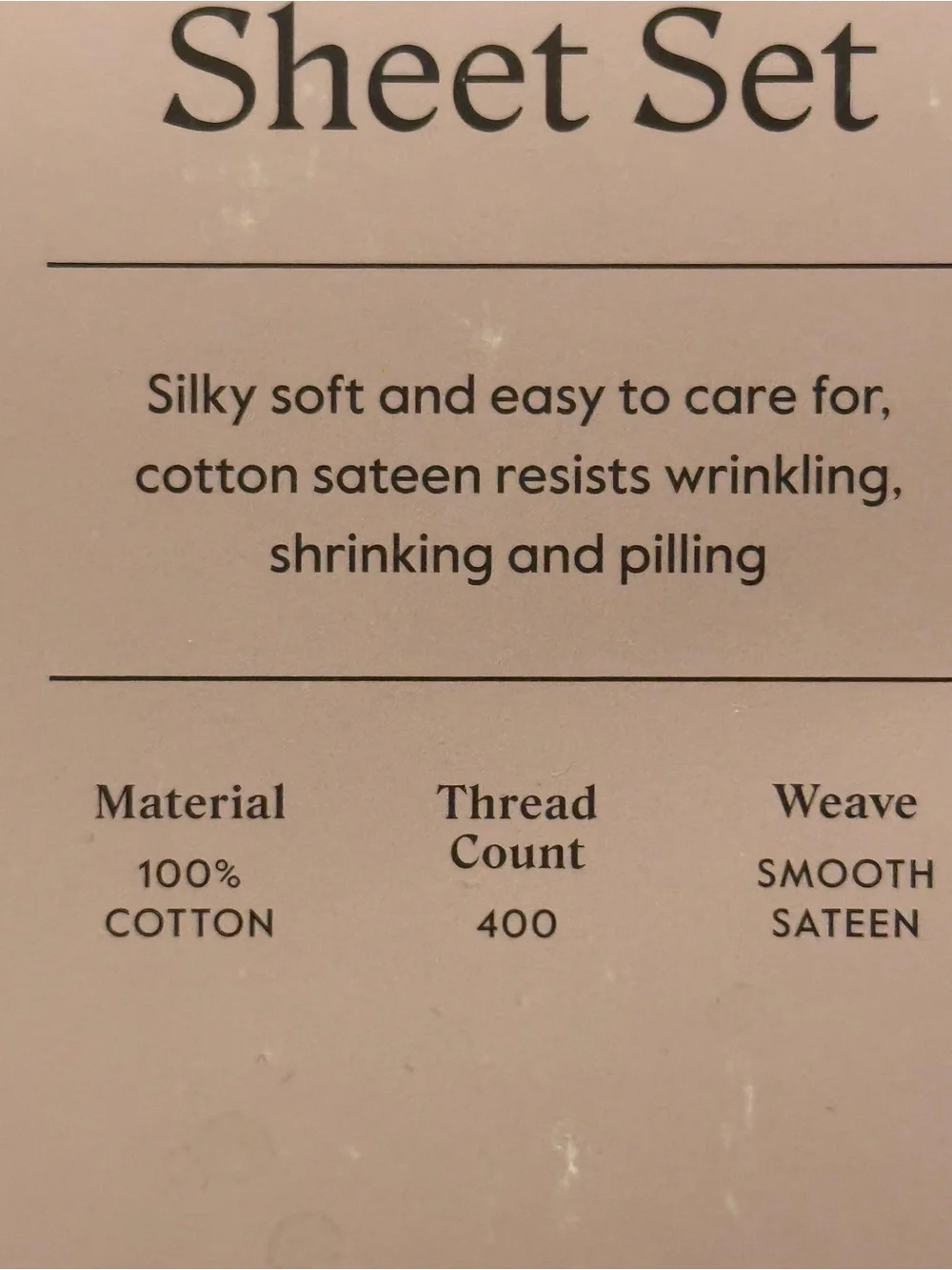 Threshold Performance Sheet Set Queen Love 400 Thread Count 100% Cotton New